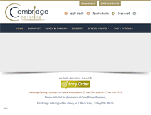 Tablet Screenshot of cambridgecatering.com
